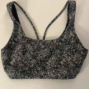 Athleta Black and White Pattern Sports Bra